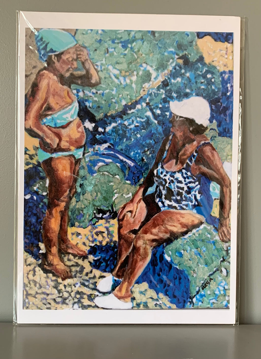 Here comes the sun fine art print reproduction of oil painting by Stella Tooth bather art