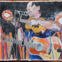 Load image into Gallery viewer, Jack Lukeman at the Half Moon Putney pencil on paper by Stella Tooth musician artist
