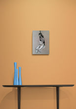 Load image into Gallery viewer, Female nude chalk charcoal life drawing on paper by Stella Tooth Portrait Artist
