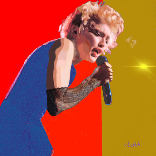 Madonna digital painting by Stella Tooth artist inspired by photograph by Solomon N'Jie