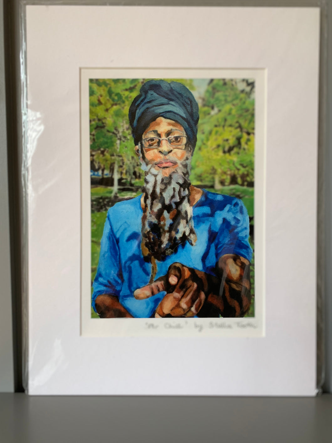 Fine art print reproduction of original oil painting of Mr Chill by Stella Tooth British figurative artist and portrait art.