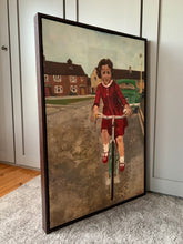 Load image into Gallery viewer, My first bike ride oil on canvas artwork by Stella Tooth
