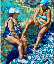 Load image into Gallery viewer, Back and forth in Ischia by Stella Tooth Oil Painting Display
