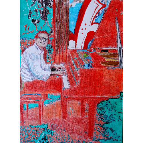 Paolo Zanarella il pianista fuori posto artwork by Stella Tooth