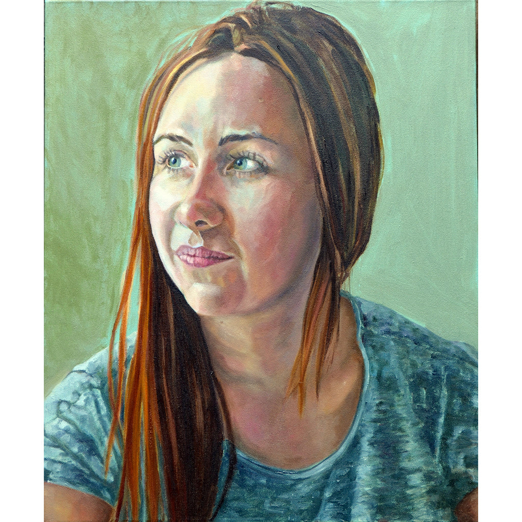 Phoebe Gibson oil on canvas portrait artwork by Stella Tooth