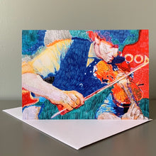 Load image into Gallery viewer, Fine art greetings card of Eddie Bishop Police Dog Hogan by Stella Tooth music art
