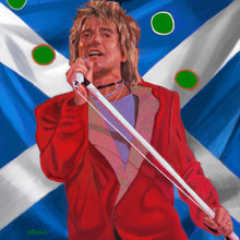 Load image into Gallery viewer, Rod Stewart digital painting by Stella Tooth musician artist inspired by photo by Solomon N&#39;Jie
