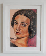 Load image into Gallery viewer, Audrey Hepburn Pastel Artwork by Stella Tooth Framed
