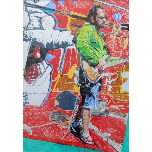 Busker Chris Sparsis Artwork by Stella Tooth