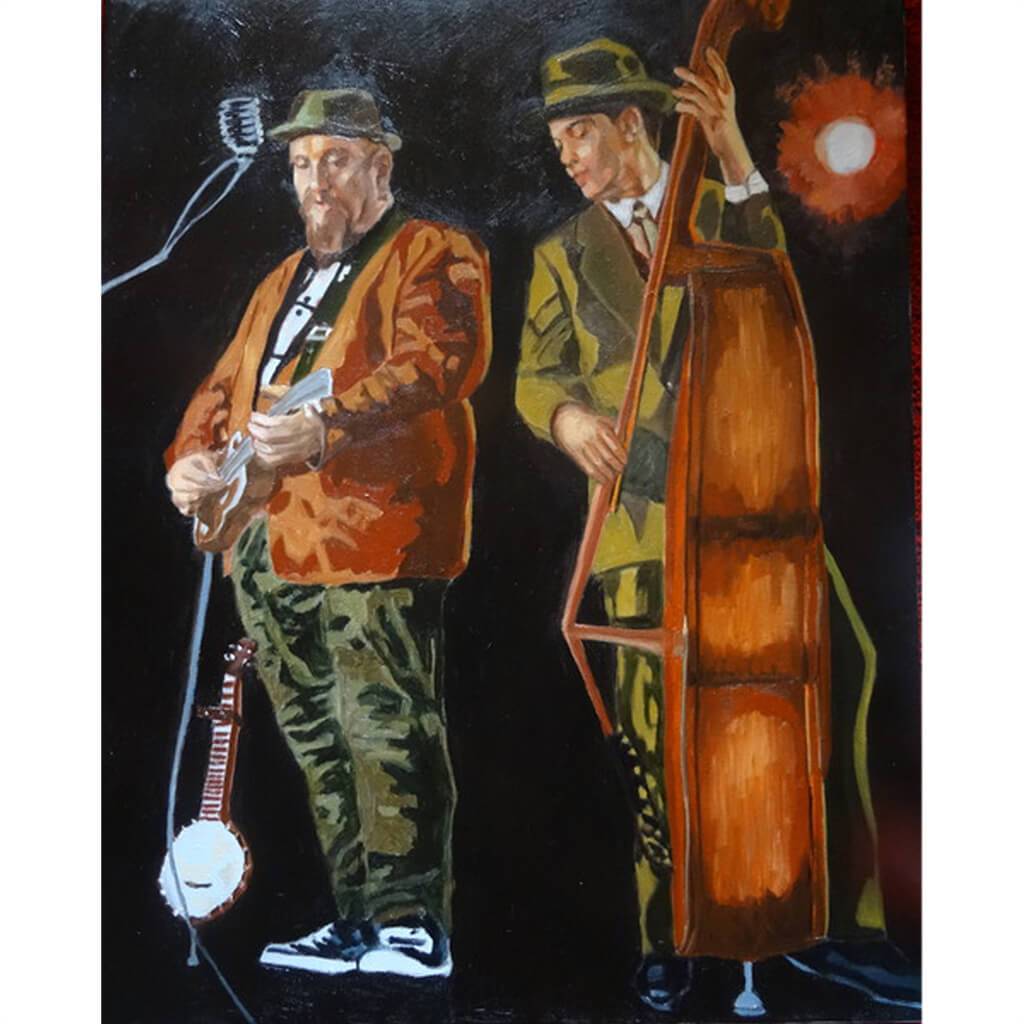 Dead Man’s Uke Half Moon Putney musician oil portrait