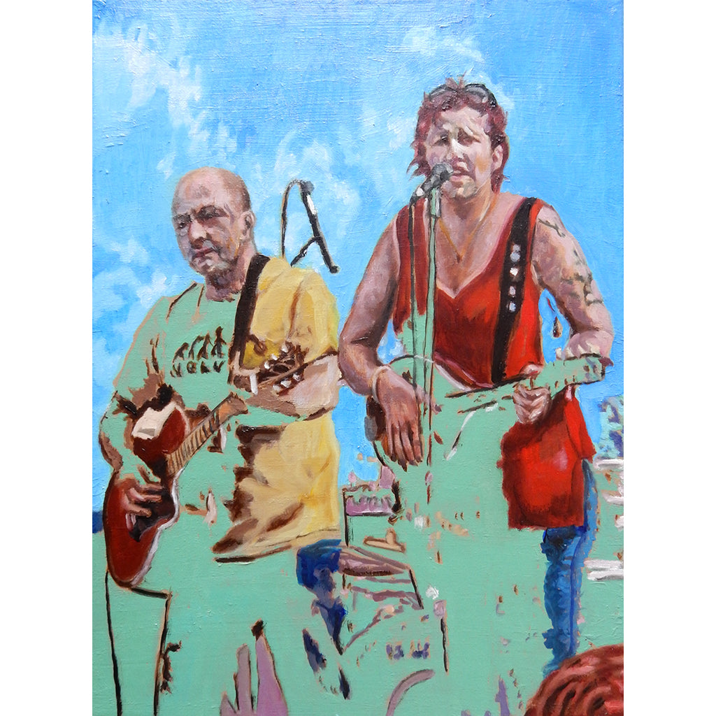 The Blarneys cover band oil on canvas artwork by Stella Tooth