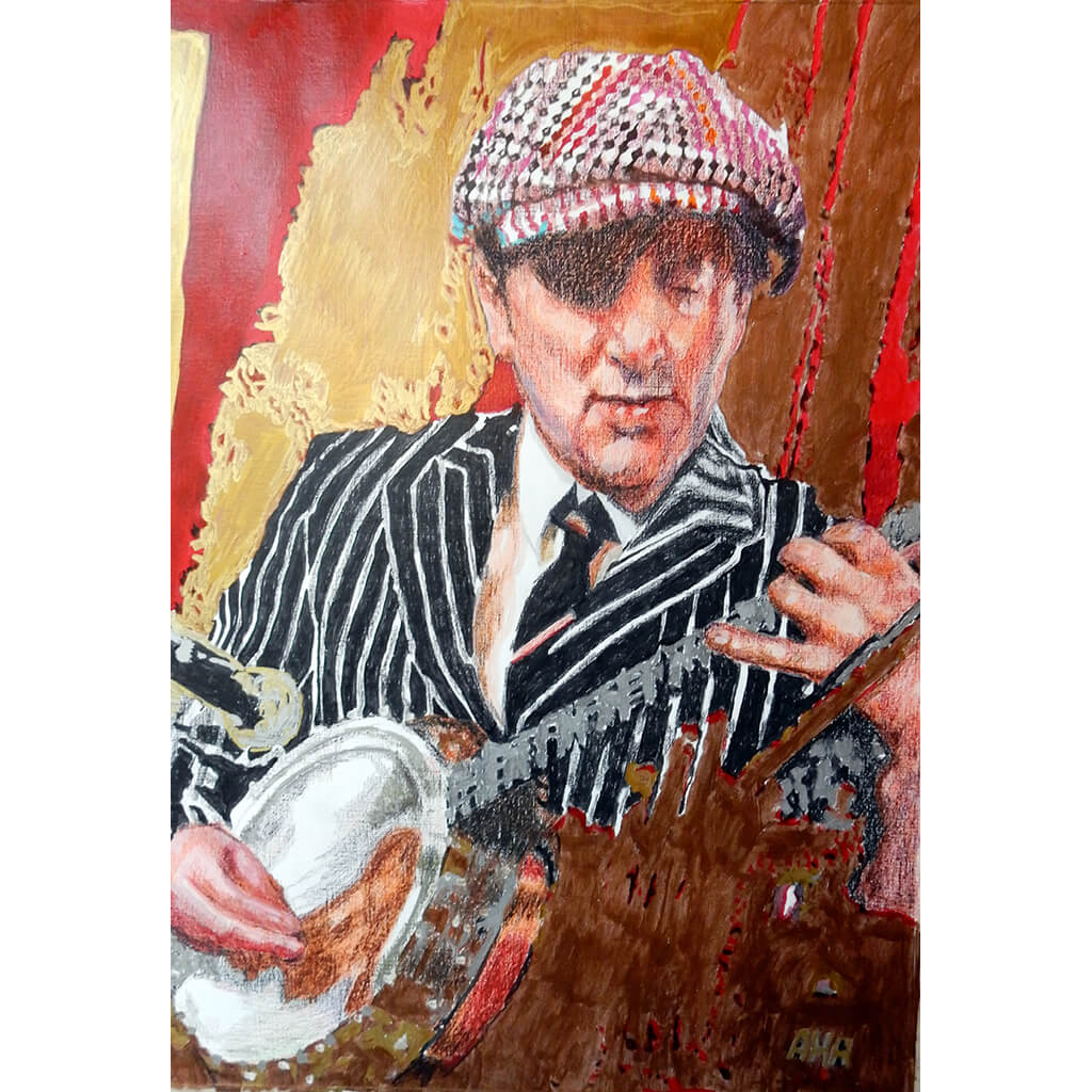 Bob Kerr’s Whoopee Band ’Spats’ mixed media on paper artwork by Stella Tooth