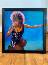 Load image into Gallery viewer, Tina Turner digital painting by Stella Tooth inspired by photo by Sol N&#39;Jie framed
