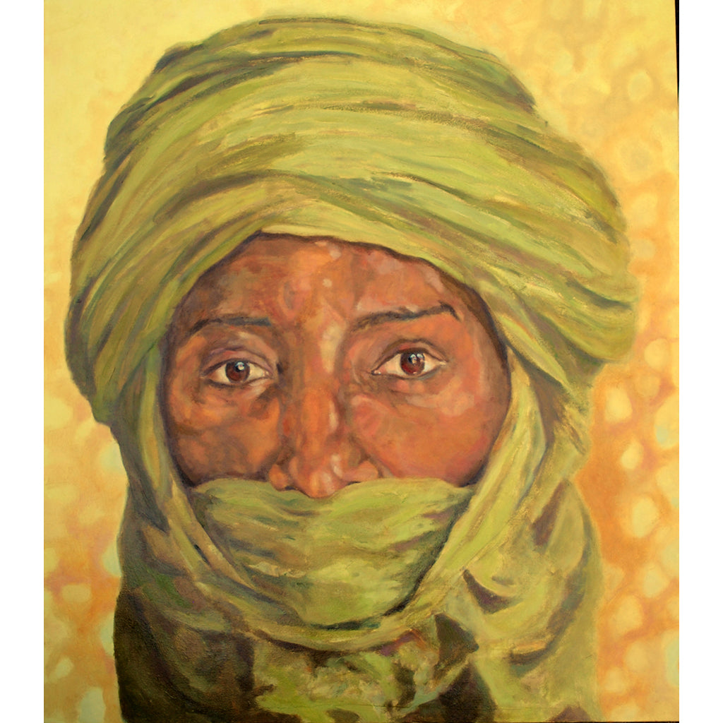 Tuareg oil on canvas by Stella Tooth
